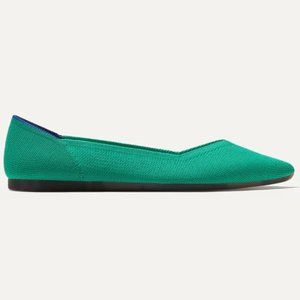 Rothy's The Point Womens Size 8 Green Knit Point Toe Slip On  Shoes - Never Worn